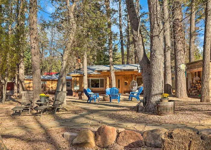 Patio And Fenced Yard Cozy Payson Cabin Retreat Payson