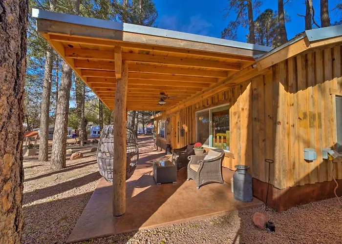 Patio And Fenced Yard Cozy Payson Cabin Retreat Payson
